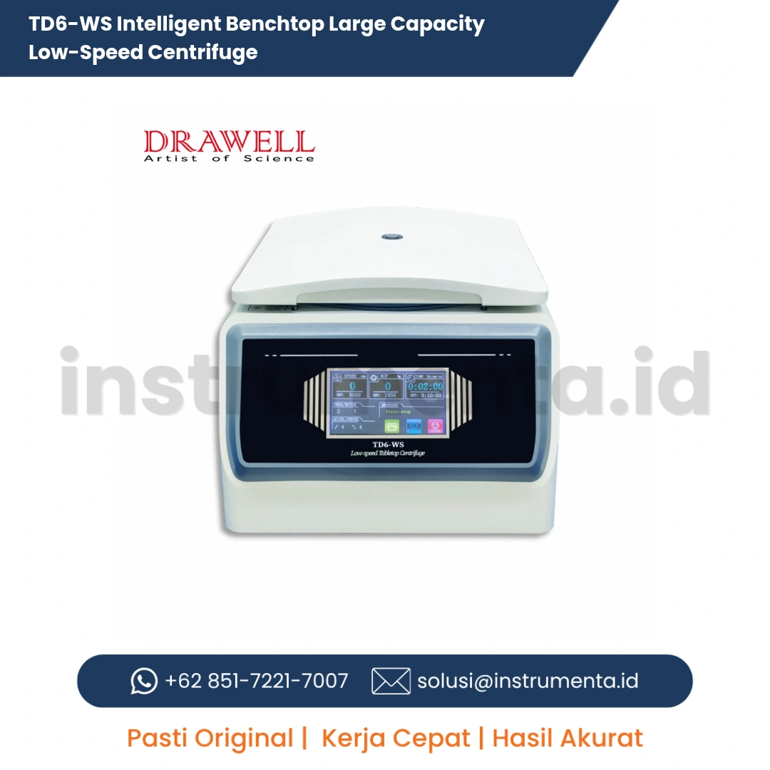 Distributor Resmi TD6-WS Intelligent Benchtop Large Capacity Low Speed Centrifuge Laboratorium Ready Stock